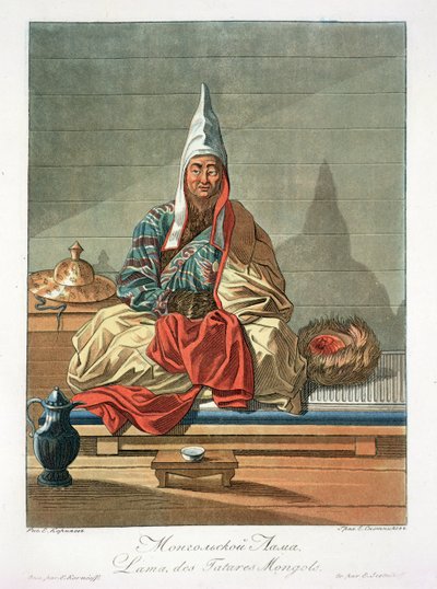 Lama of the Mongolian Tartars, engraved by Jegor Skotnikoff by E. Karnejeff
